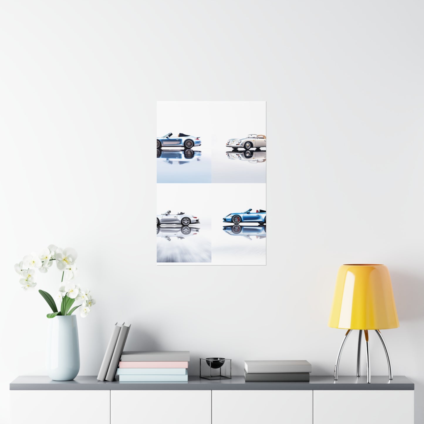 Premium Matte Vertical Posters 911 Speedster on water 5