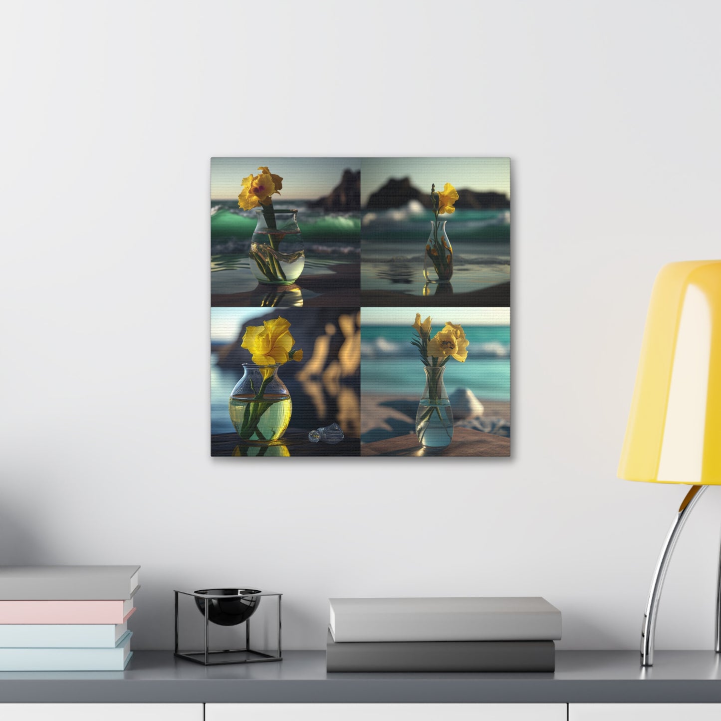Canvas Gallery Wraps Yellow Gladiolus glass 5
