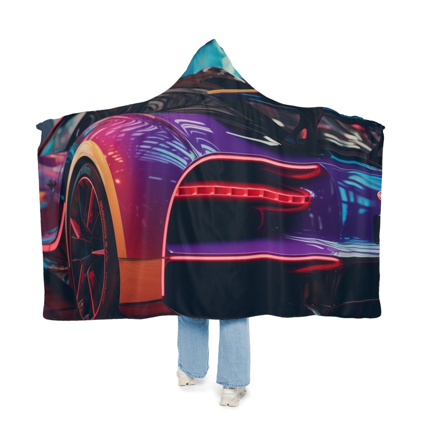 Snuggle Hooded Blanket Hyper Bugatti Neon Chiron 3