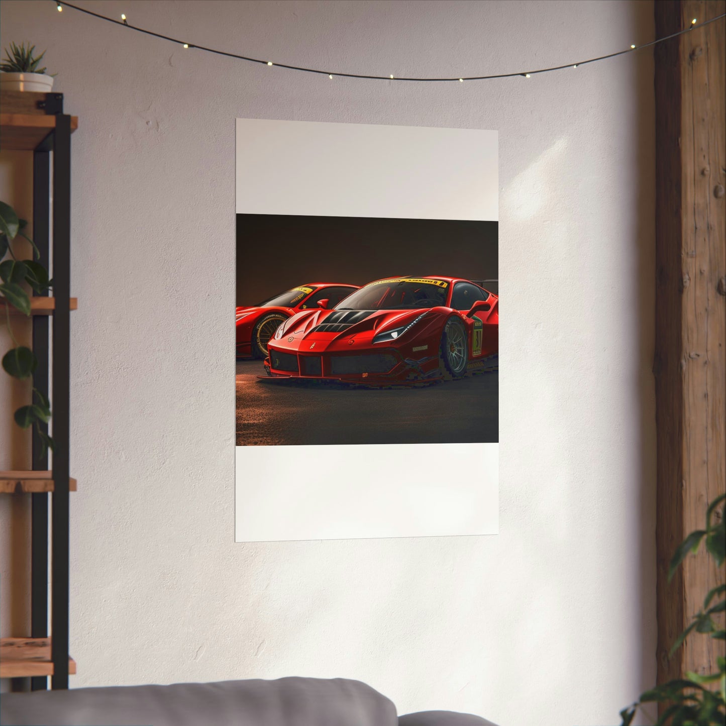 Premium Matte Vertical Posters Ferrari Red 4