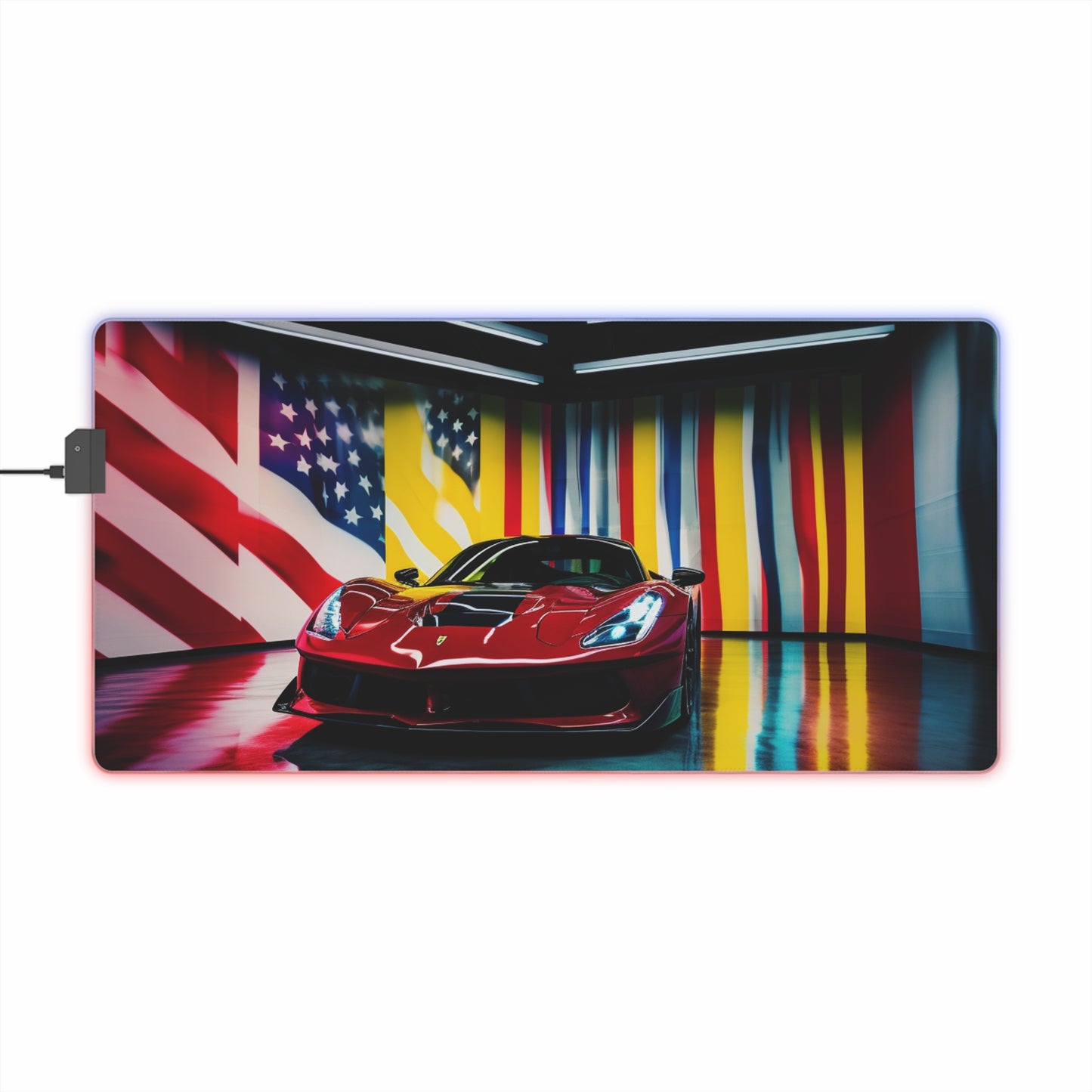 LED Gaming Mouse Pad Macro Flag Ferrari 2