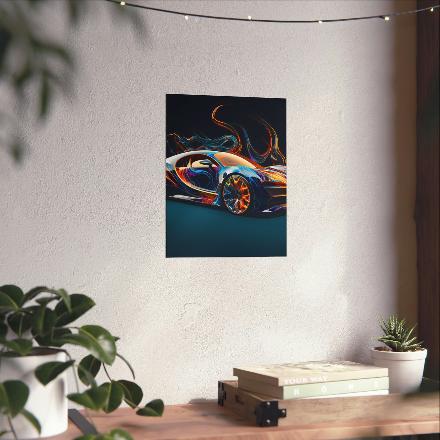 Premium Matte Vertical Posters Bugatti Abstract Flair 2