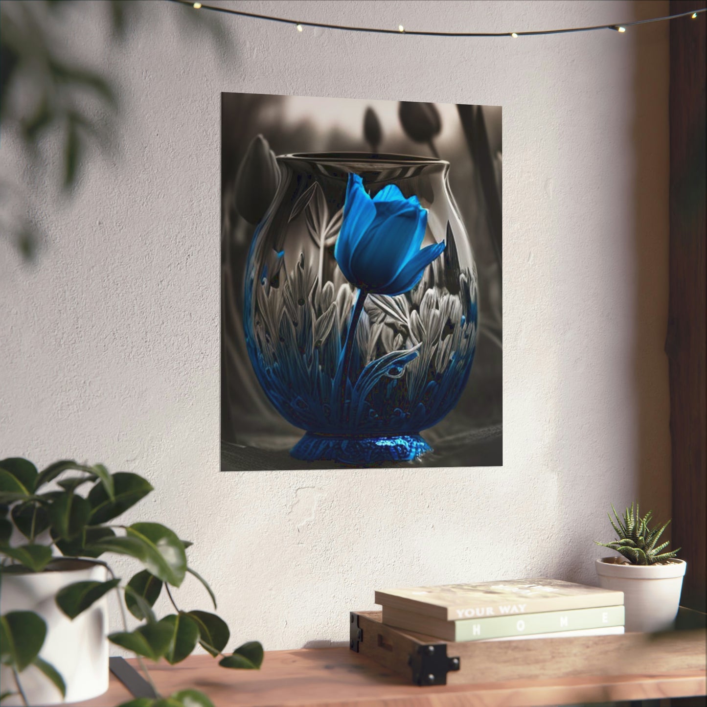 Premium Matte Vertical Posters Tulip Blue 1