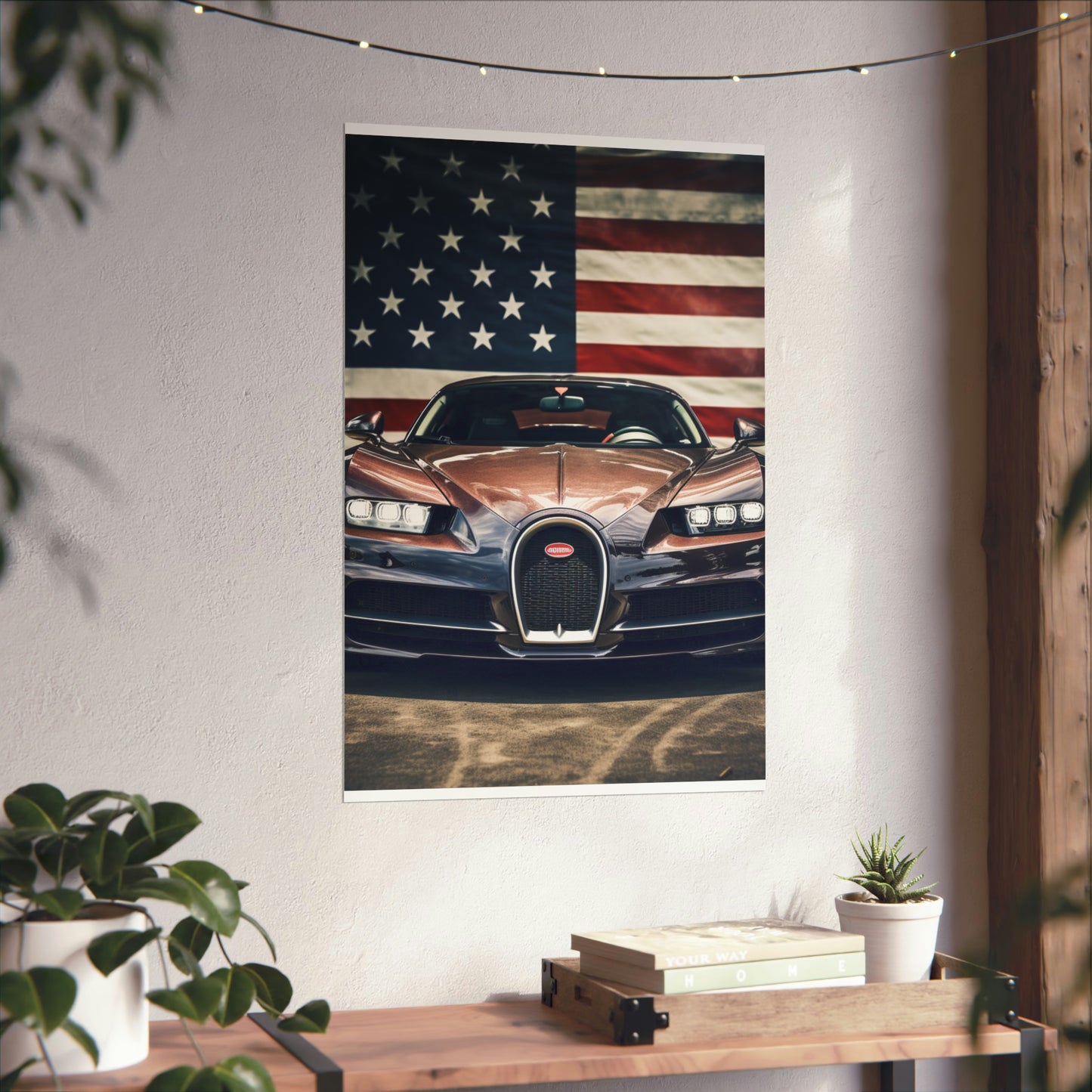 Premium Matte Vertical Posters Bugatti Flag 4