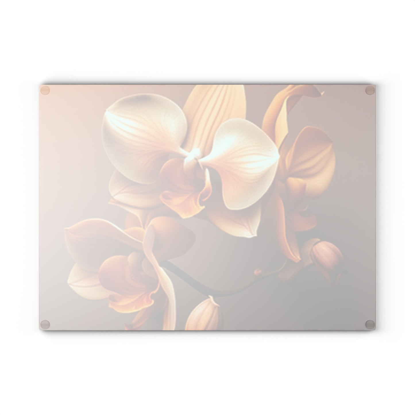 Glass Cutting Board orchid pedals 2