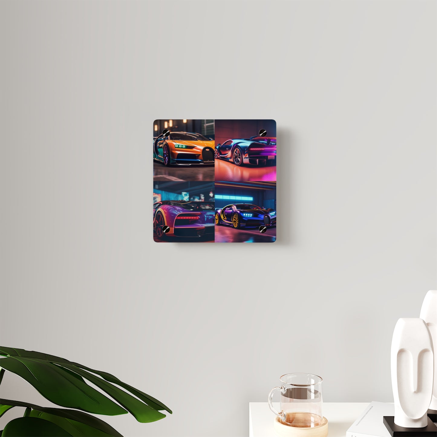 Acrylic Wall Art Panels Hyper Bugatti Neon Chiron 5