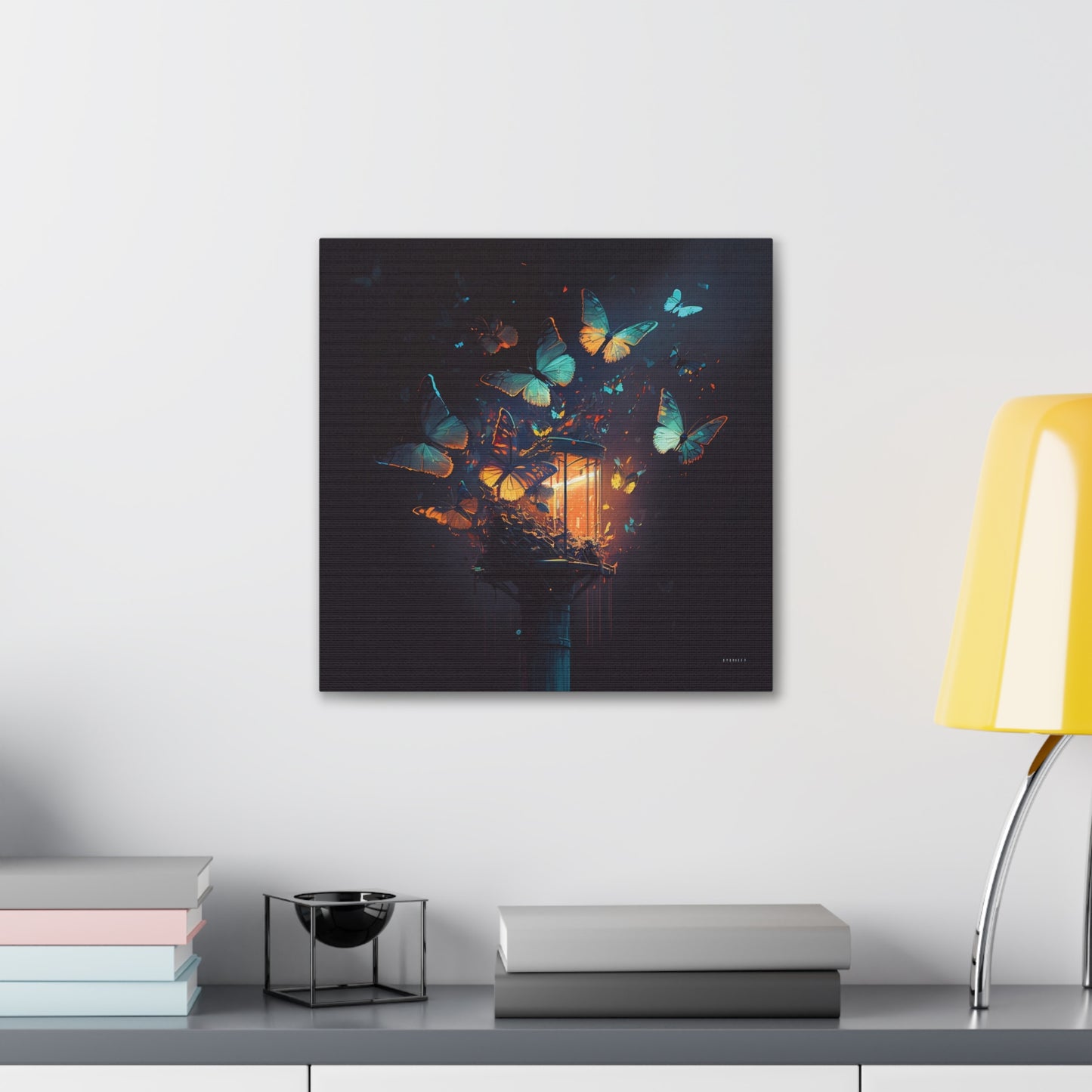 Canvas Gallery Wraps Street Light Butterfly 1