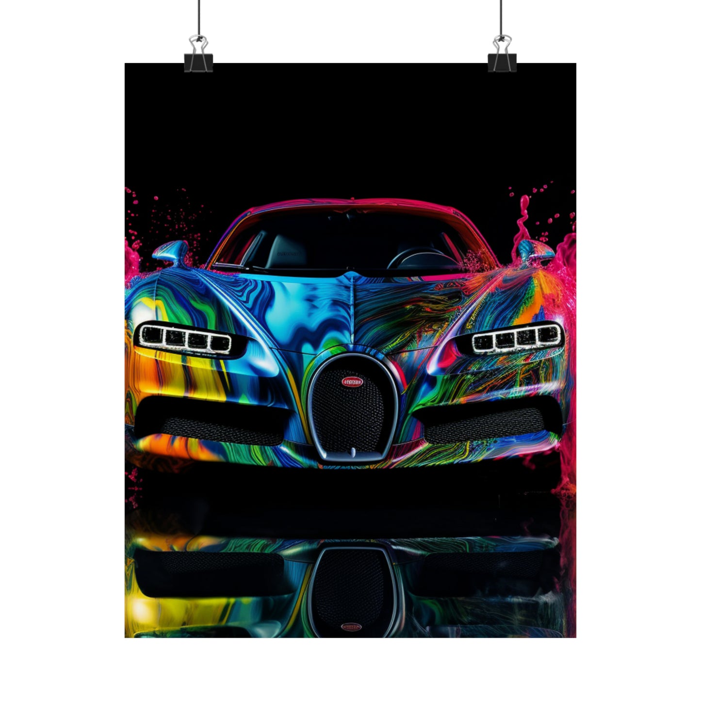 Premium Matte Vertical Posters Bugatti Water 4