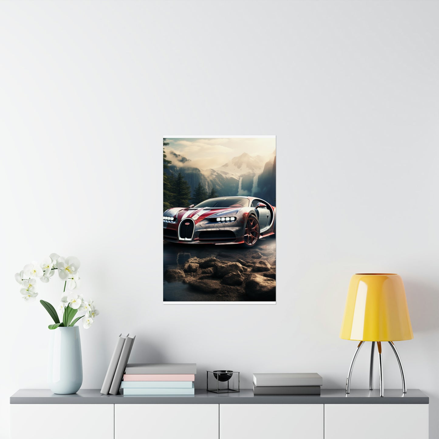 Premium Matte Vertical Posters Bugatti Waterfall 4