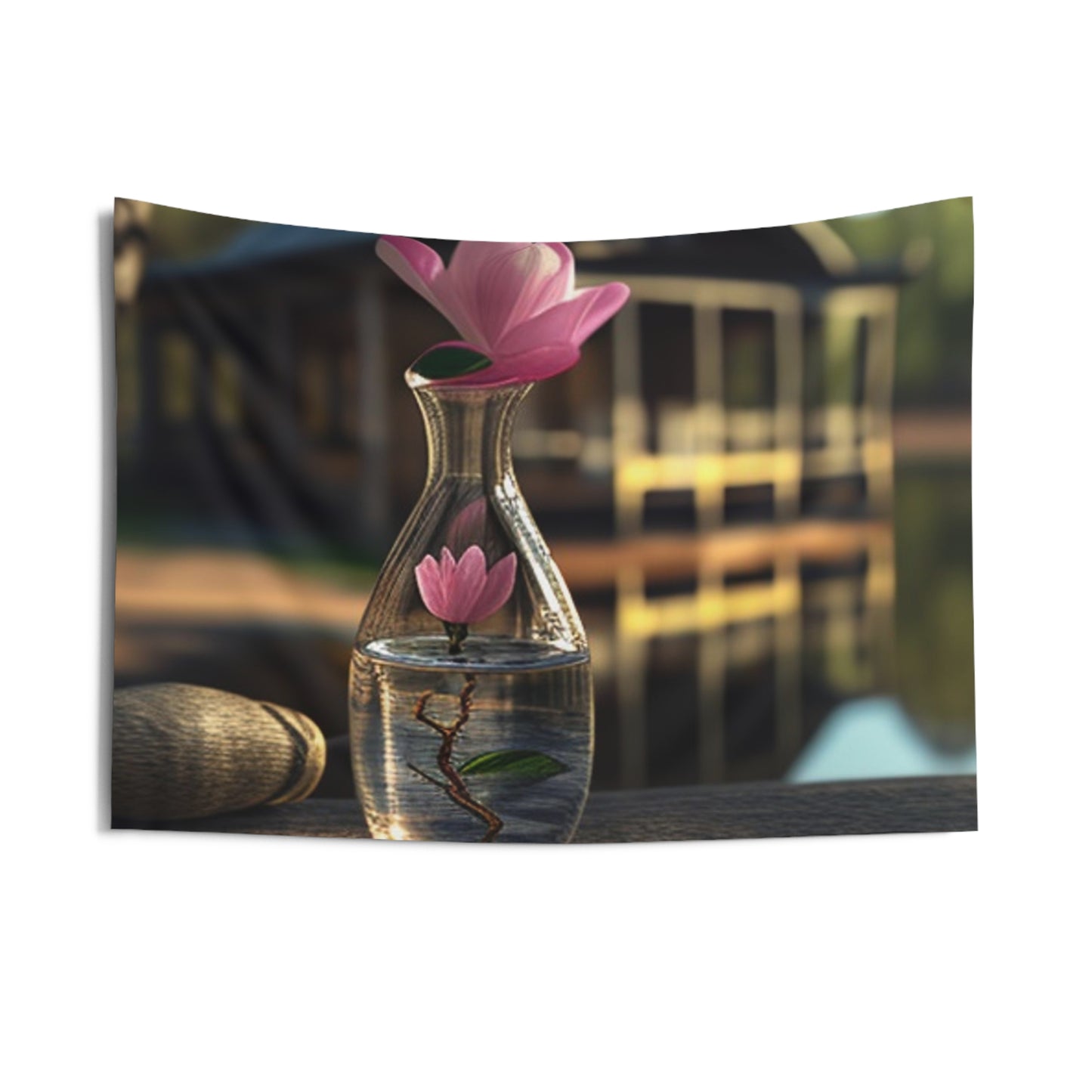 Indoor Wall Tapestries Magnolia in a Glass vase 4