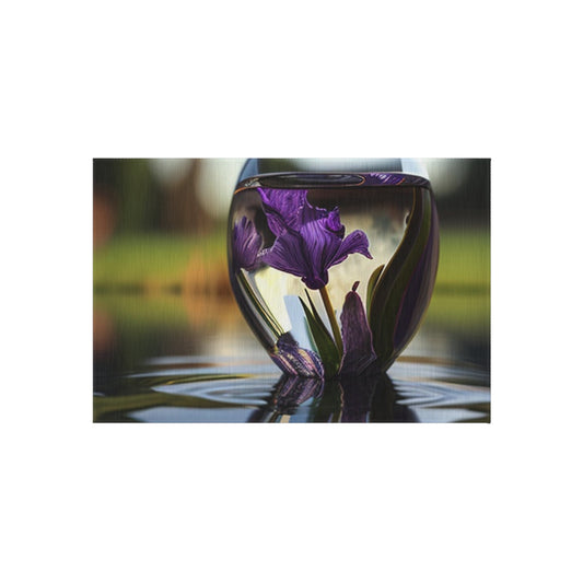 Outdoor Rug  Purple Iris in a vase 3