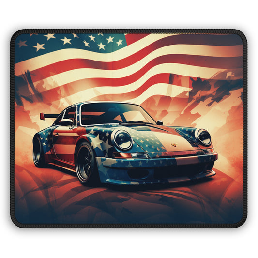 Gaming Mouse Pad  Abstract American Flag Background Porsche 4