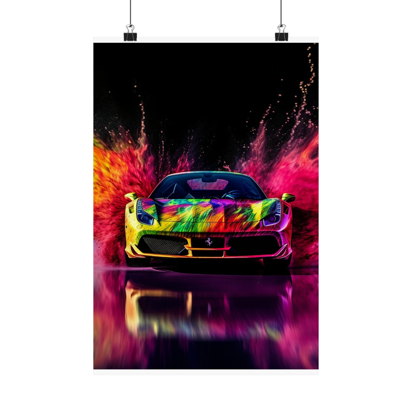 Premium Matte Vertical Posters Farrari Water 2