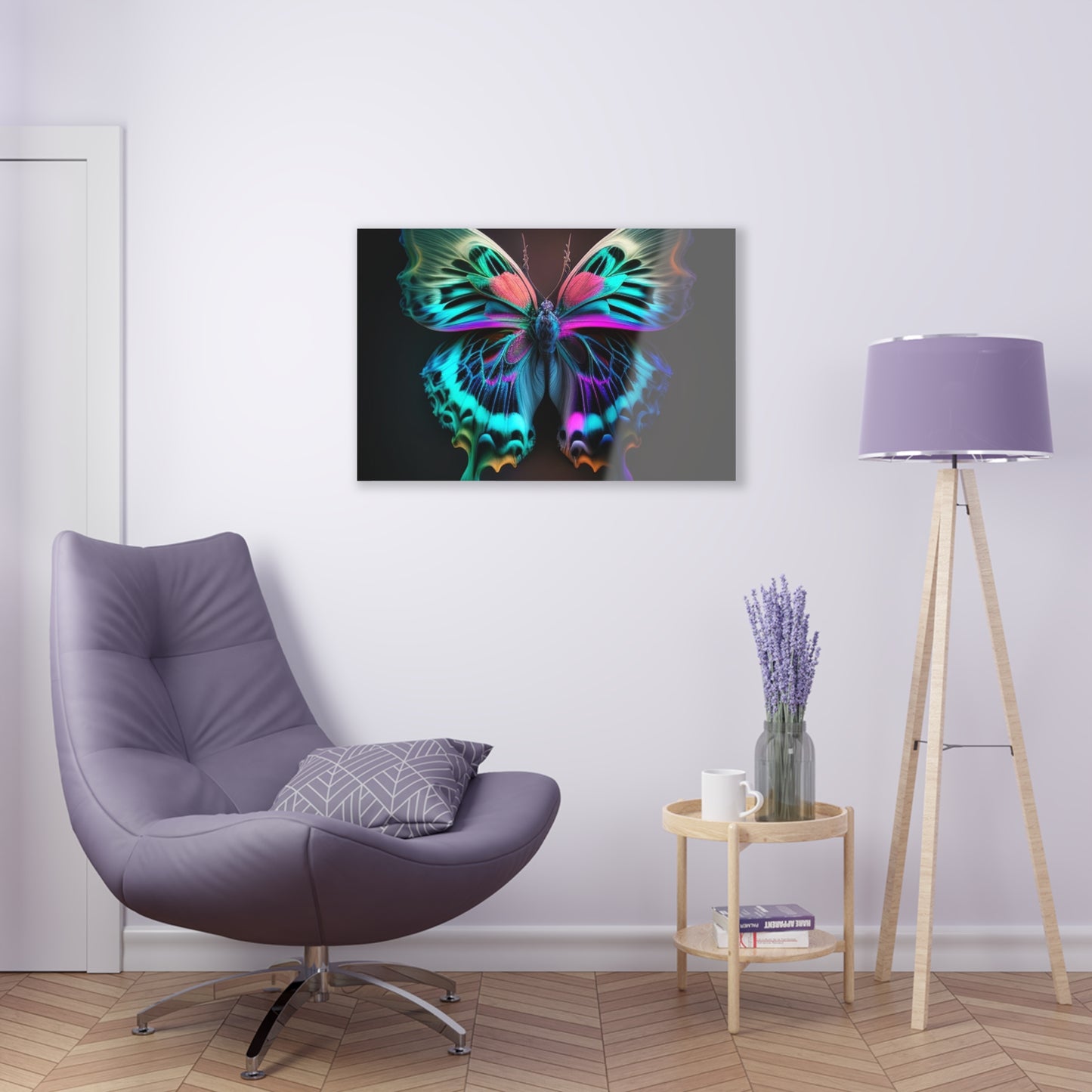 Acrylic Prints Neon Butterfly Fusion 1