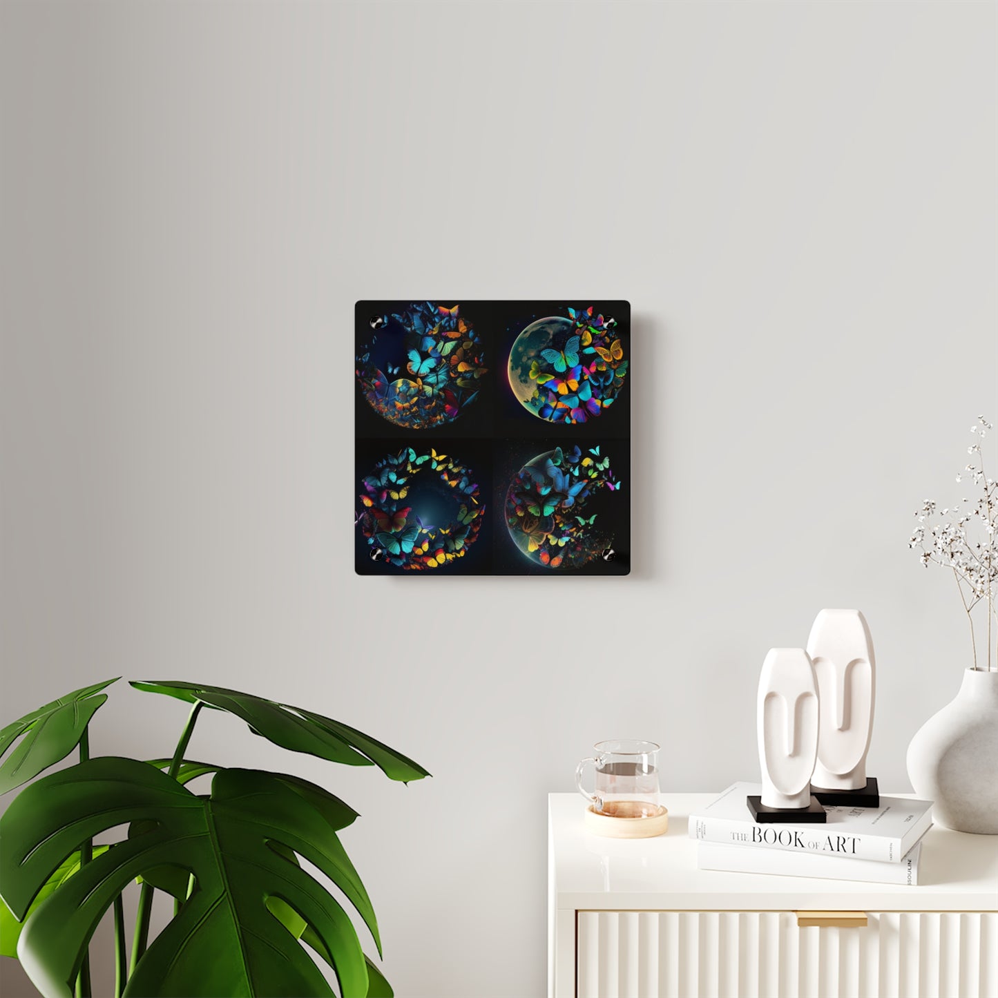 Acrylic Wall Art Panels Moon Butterfly 5