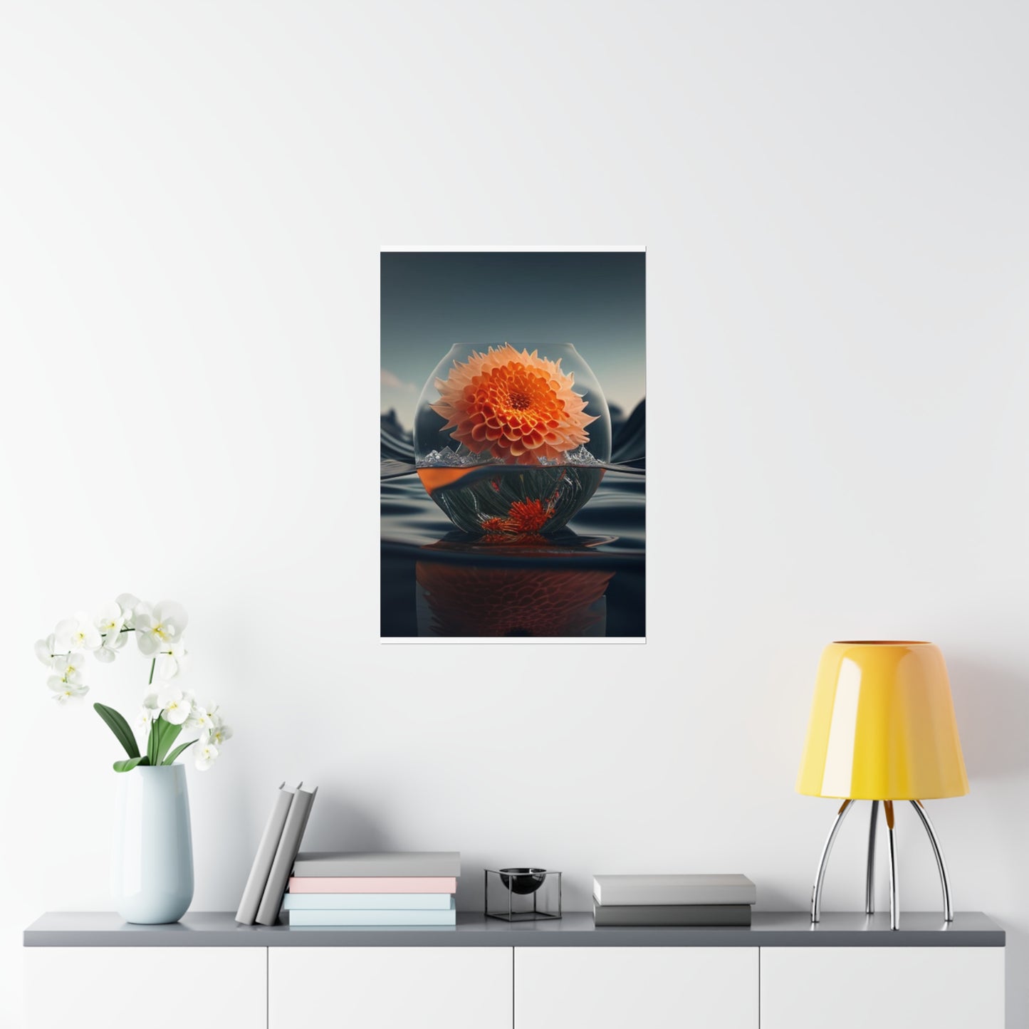 Premium Matte Vertical Posters Dahlia Orange 3