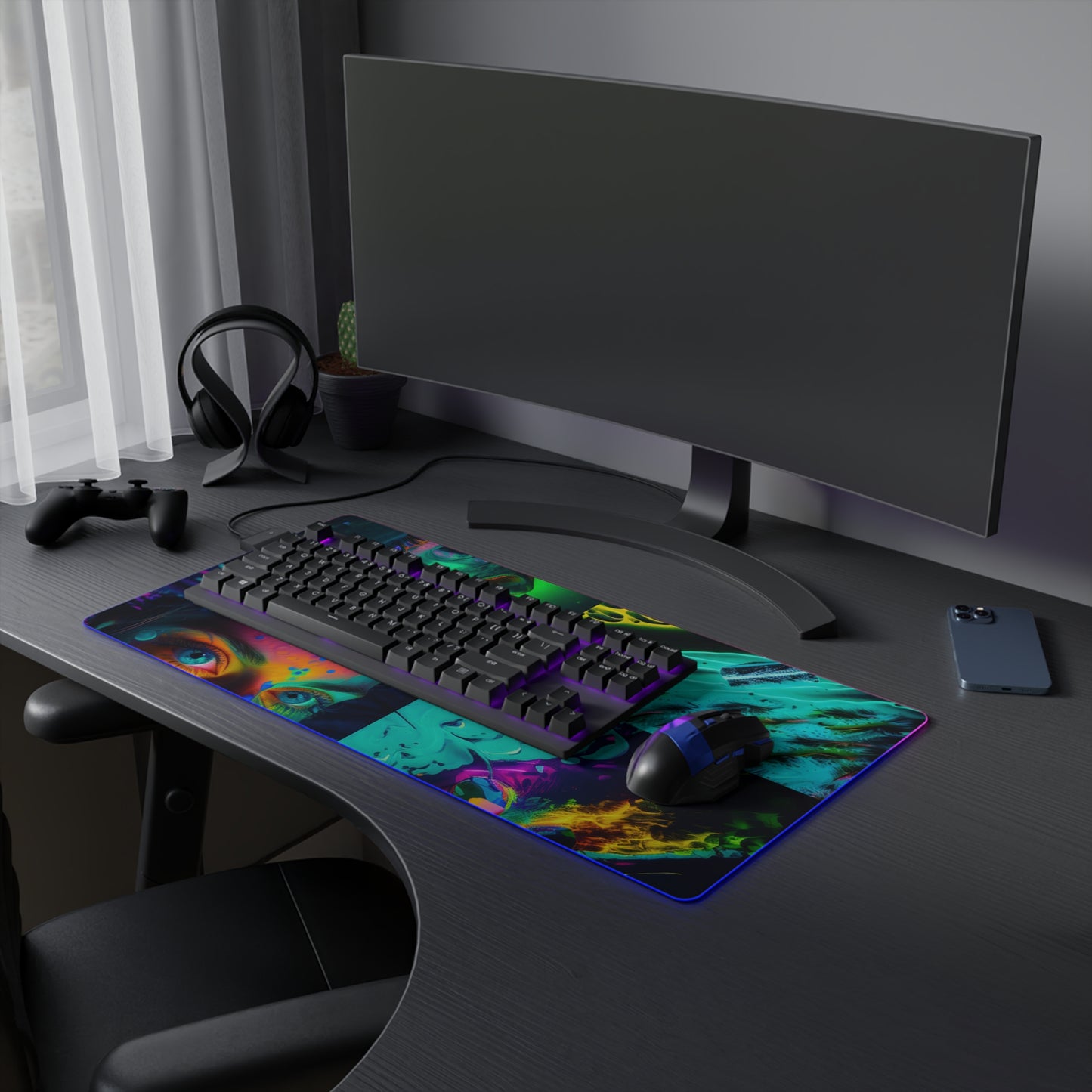 LED Gaming Mouse Pad Florescent Glow 5