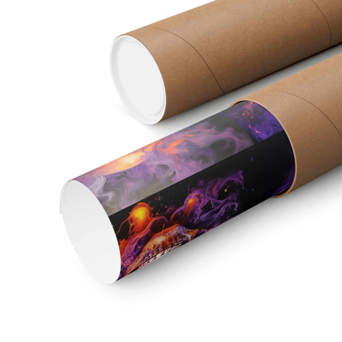 Premium Matte Vertical Posters Skull Flames 5