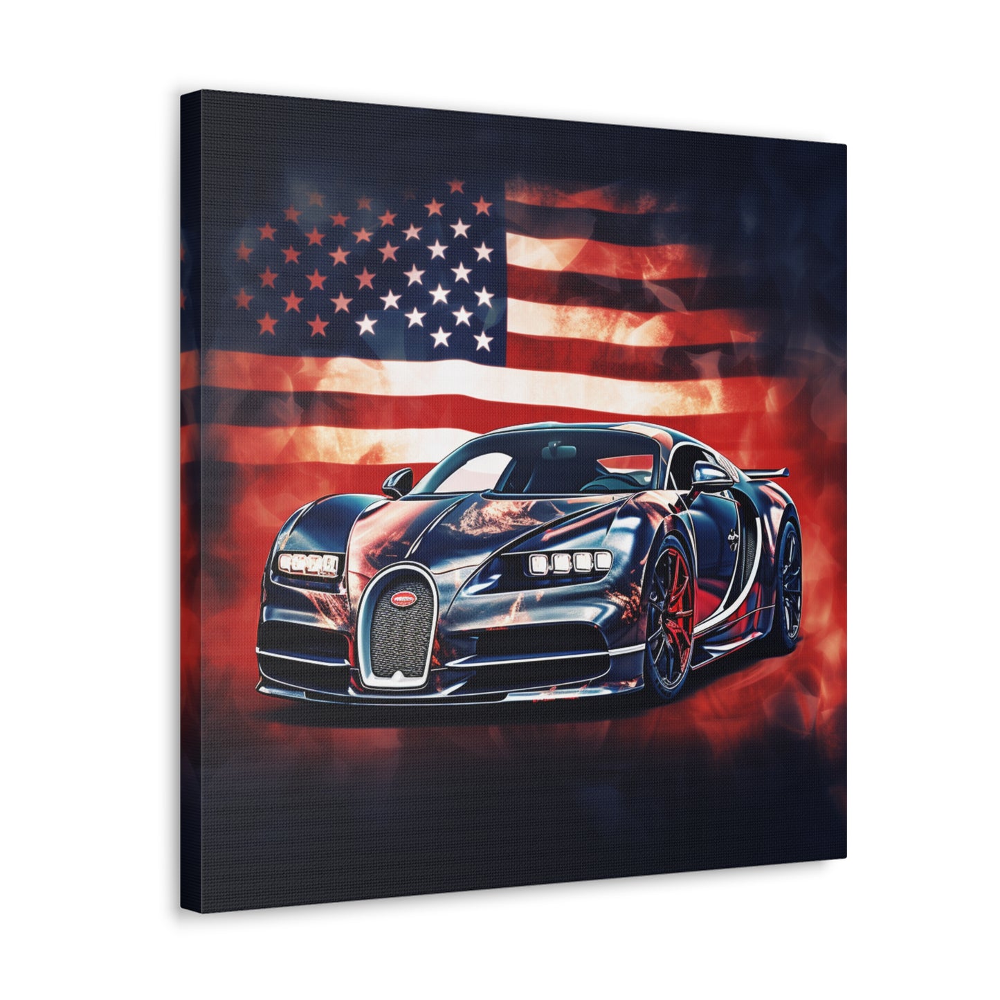 Canvas Gallery Wraps Abstract American Flag Background Bugatti 4