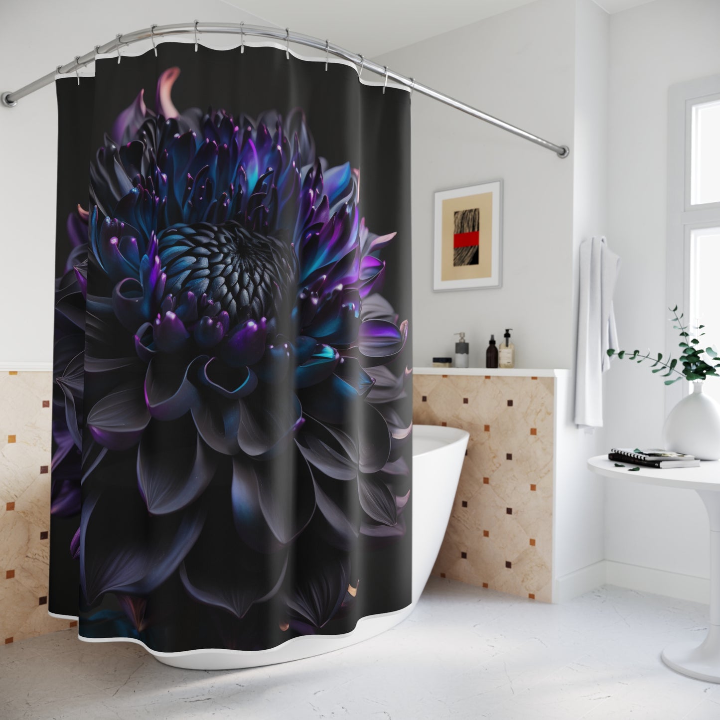Polyester Shower Curtain Dahlia Purple 2