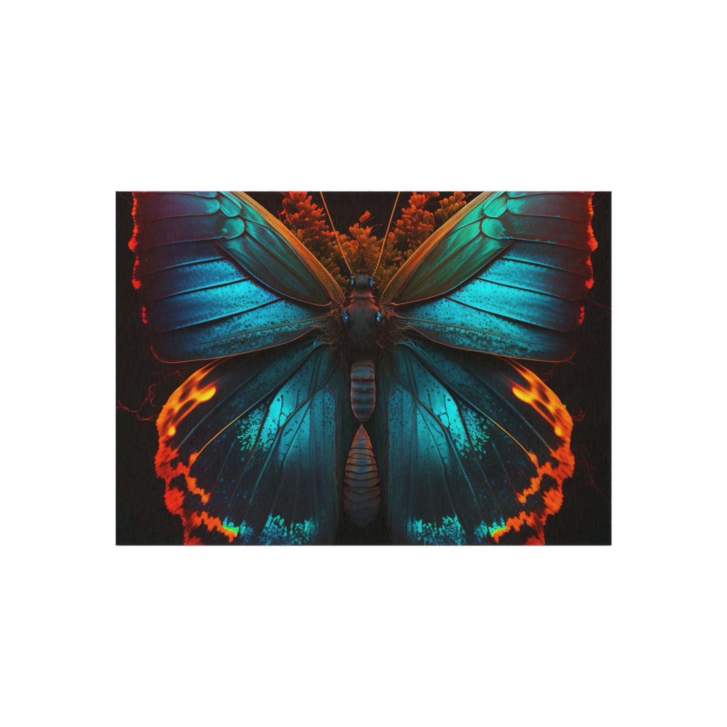 Outdoor Rug  Neon Butterfly Flair 3