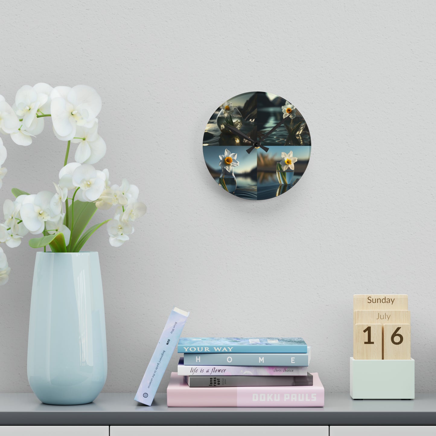 Acrylic Wall Clock Daffodil 5