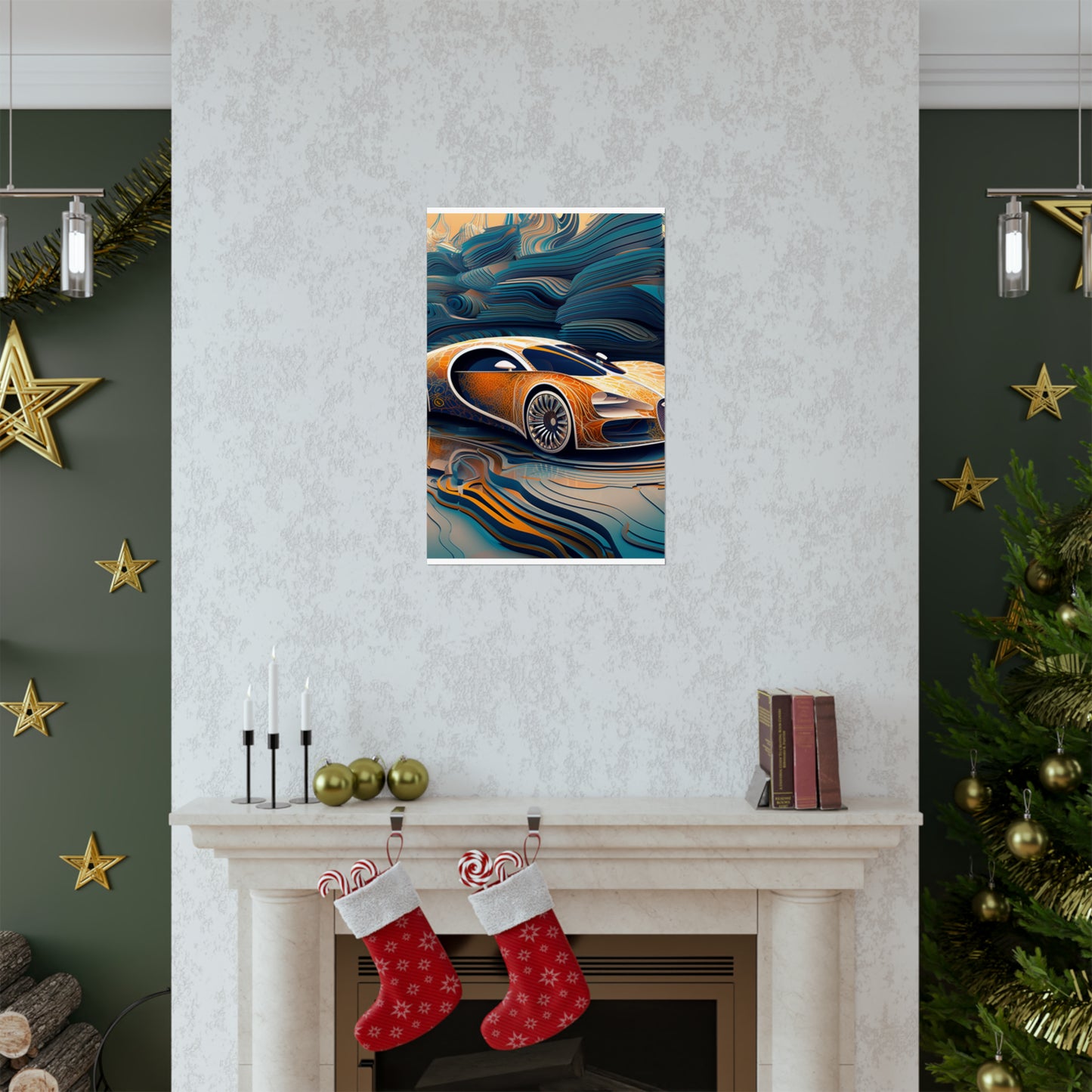 Premium Matte Vertical Posters Bugatti Abstract Flair 1