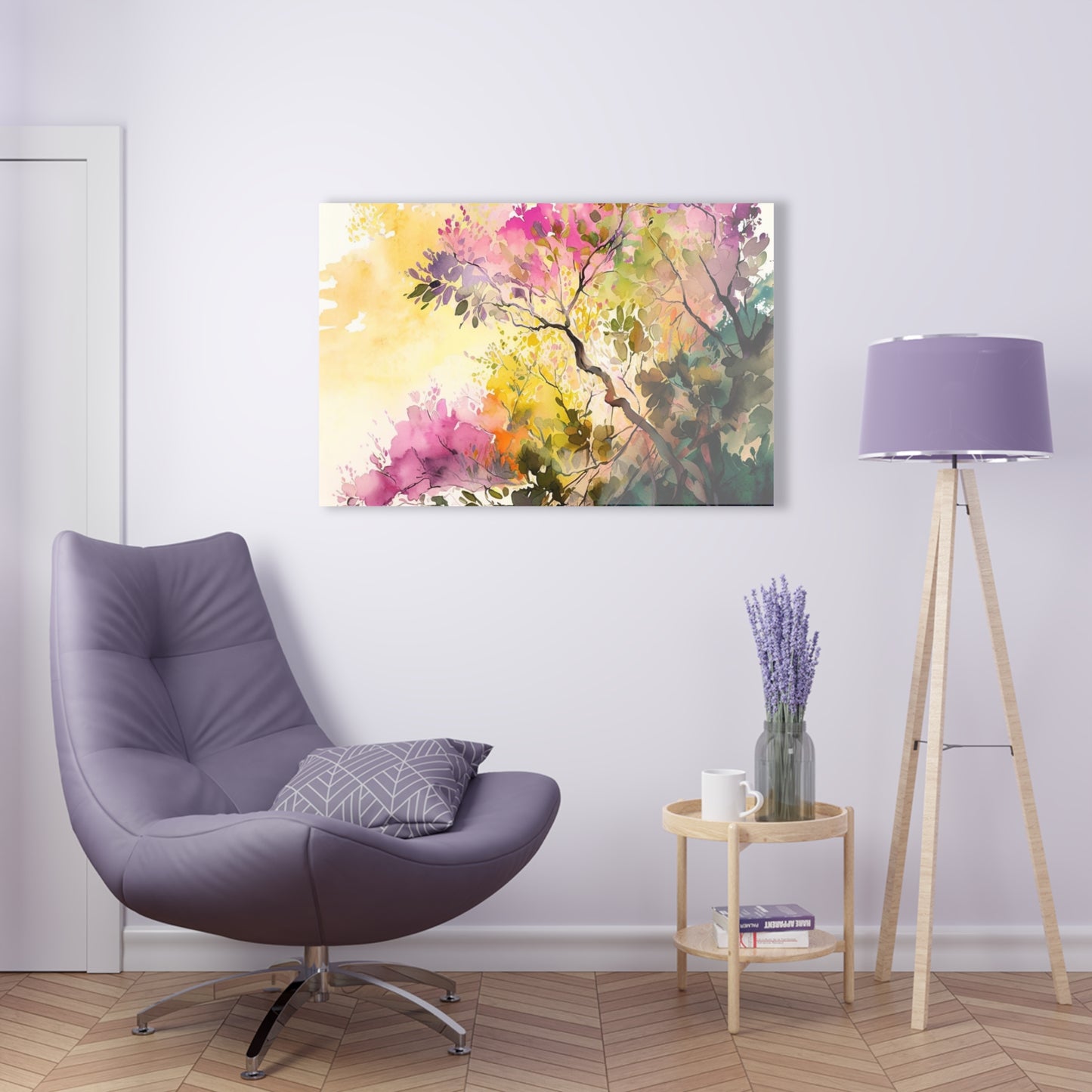 Acrylic Prints Mother Nature Bright Spring Colors Realistic Watercolor 2