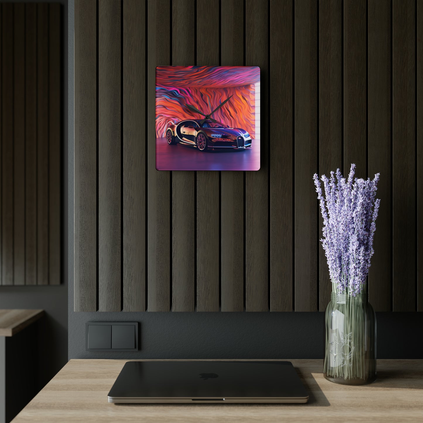 Acrylic Wall Clock Bugatti Abstract Flair 4