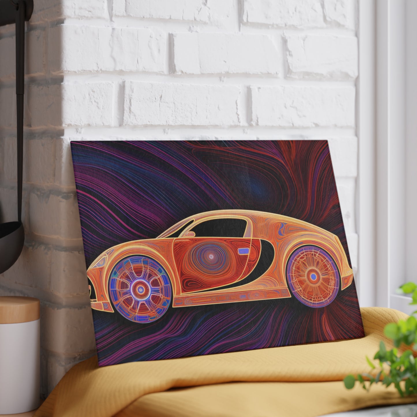 Glass Cutting Board Bugatti Abstract Concept 2