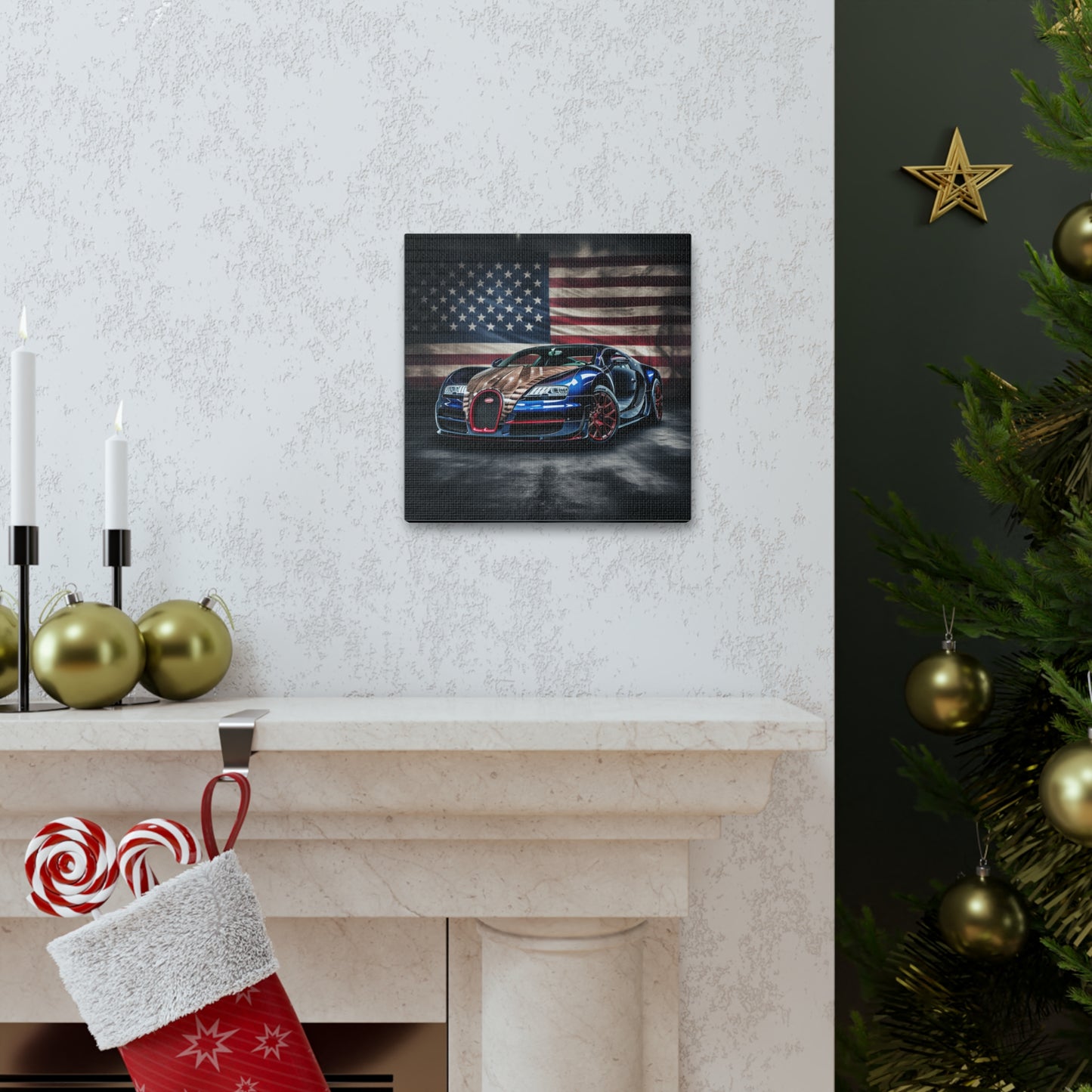 Canvas Gallery Wraps Bugatti American Flag 4