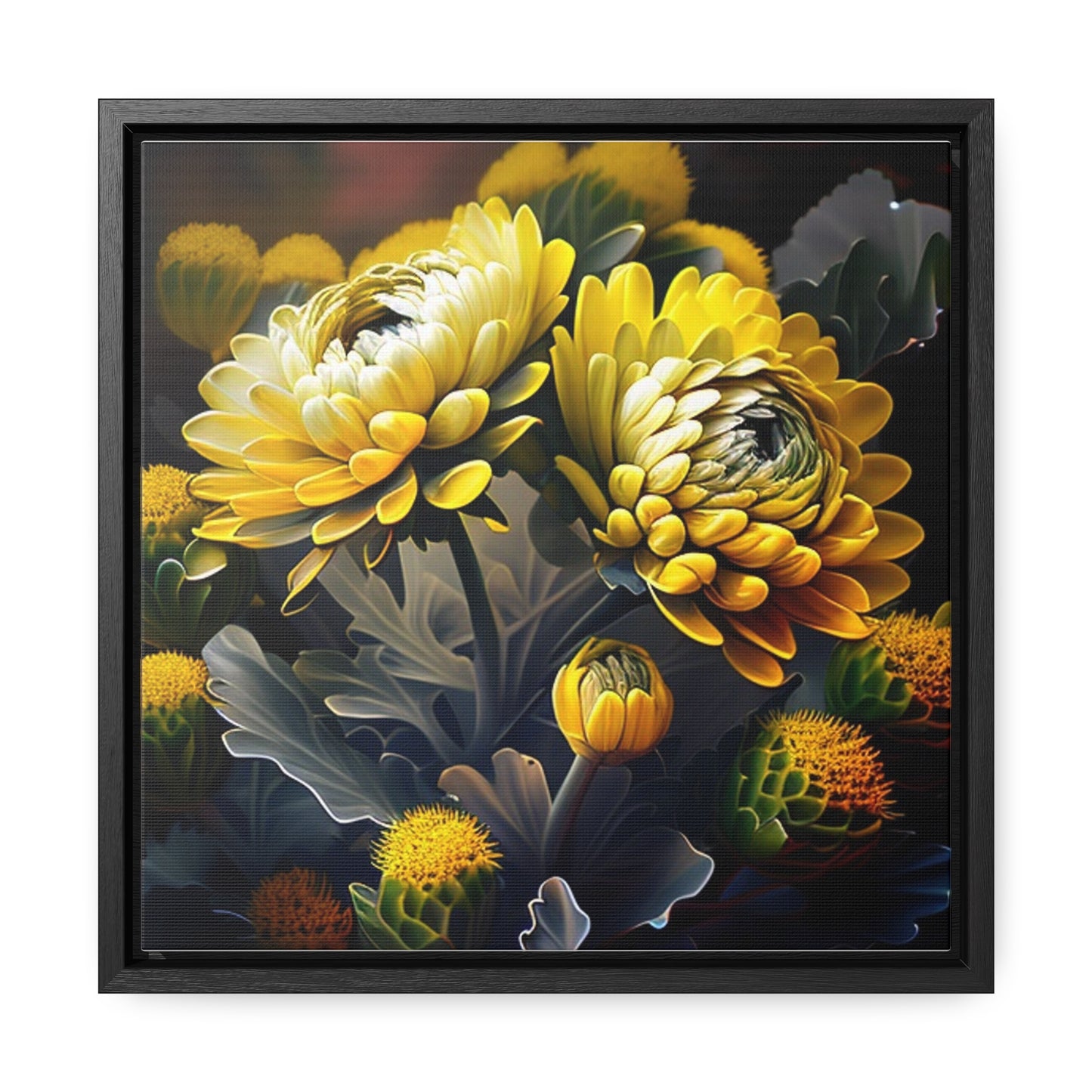 Gallery Canvas Wraps, Square Frame Yellow Hermosas Flores Amarillas 2