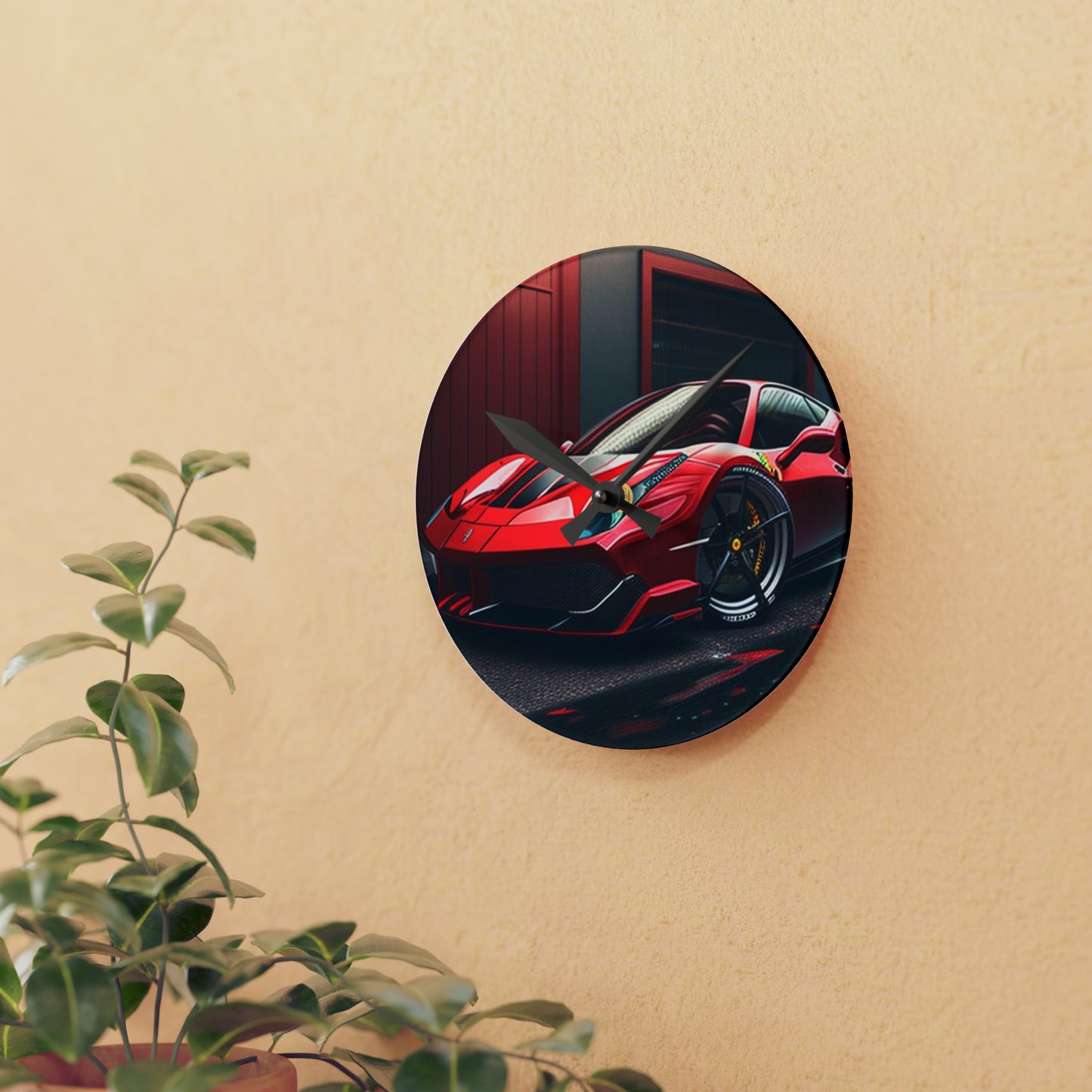 Acrylic Wall Clock Ferrari Hyper 1