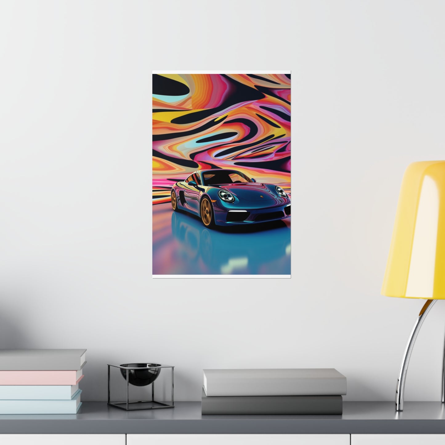 Premium Matte Vertical Posters Porsche Water Fusion 2