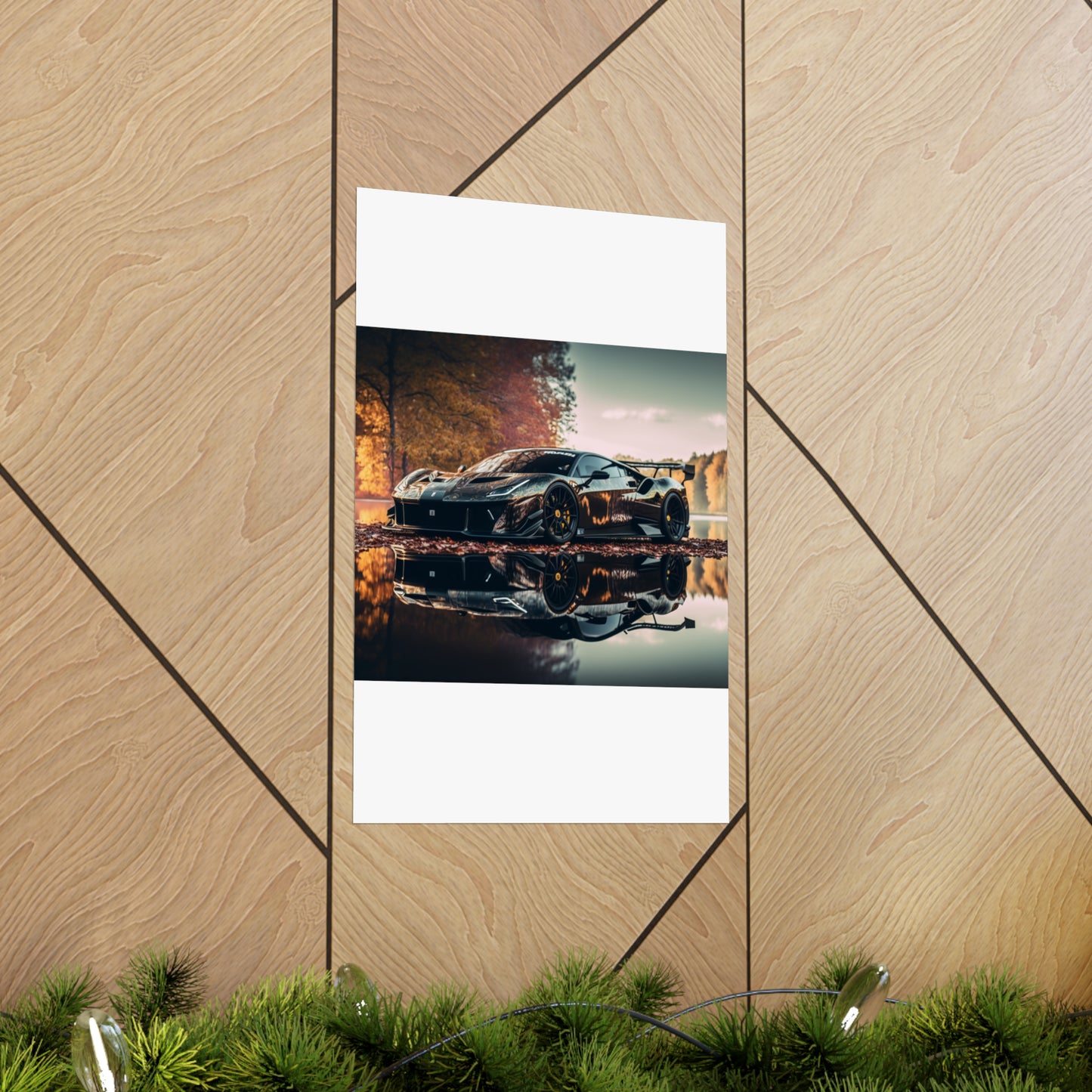 Premium Matte Vertical Posters Ferrari Lake 1