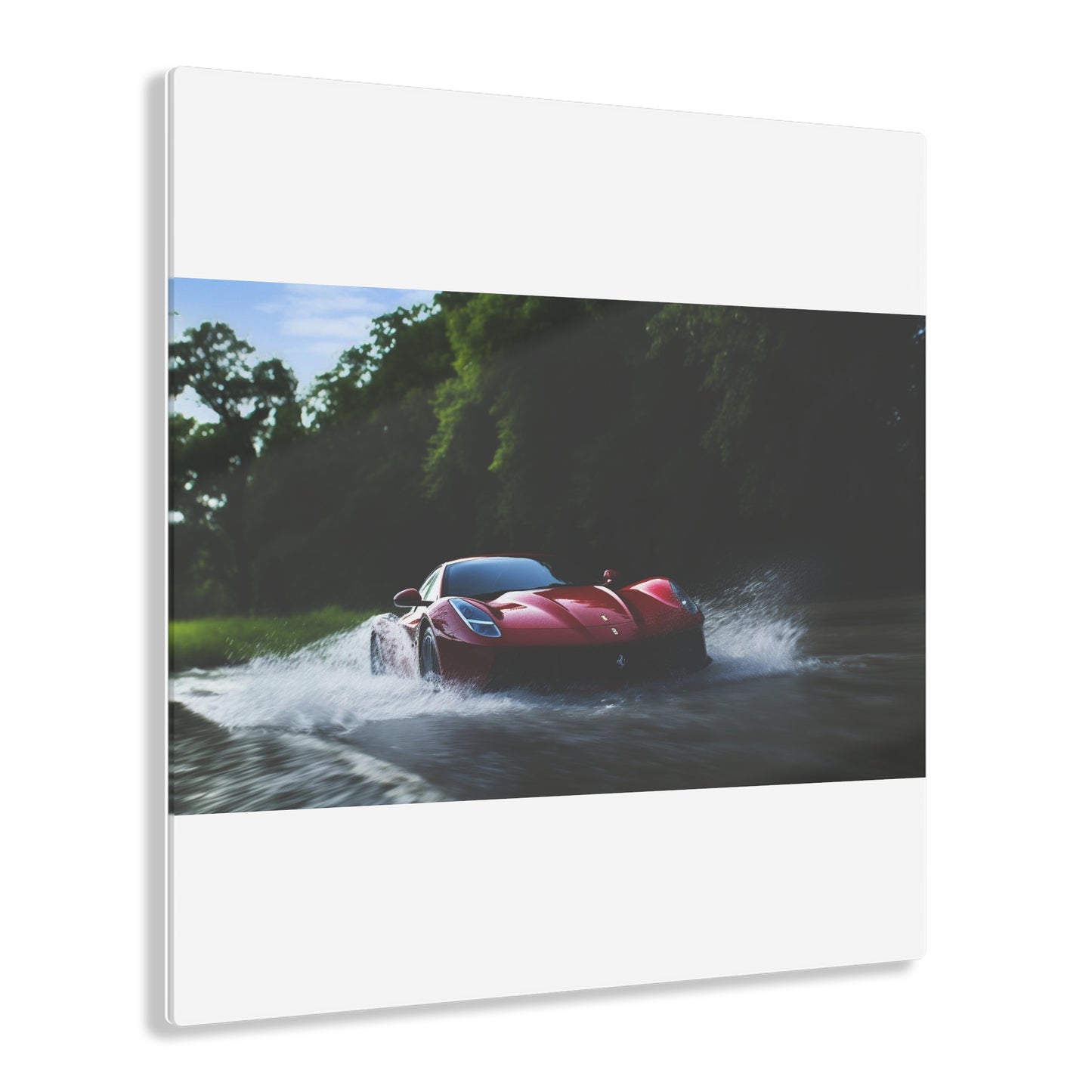 Acrylic Prints Water Ferrari Splash 1