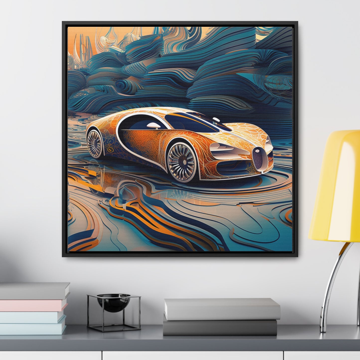 Gallery Canvas Wraps, Square Frame Bugatti Abstract Flair 1