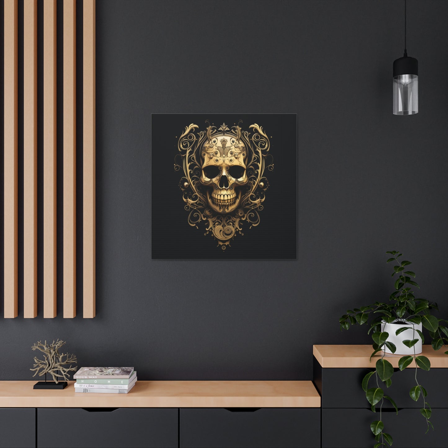 Canvas Gallery Wraps Skull Treble Clef 3