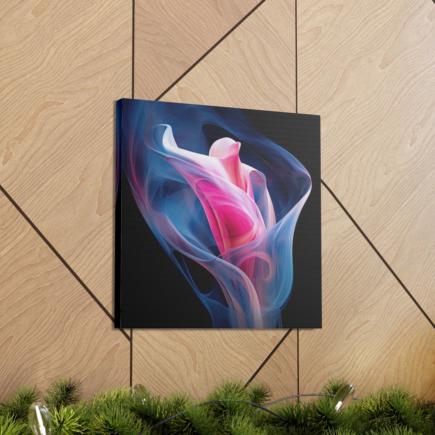 Canvas Gallery Wraps Pink & Blue Tulip Rose 3
