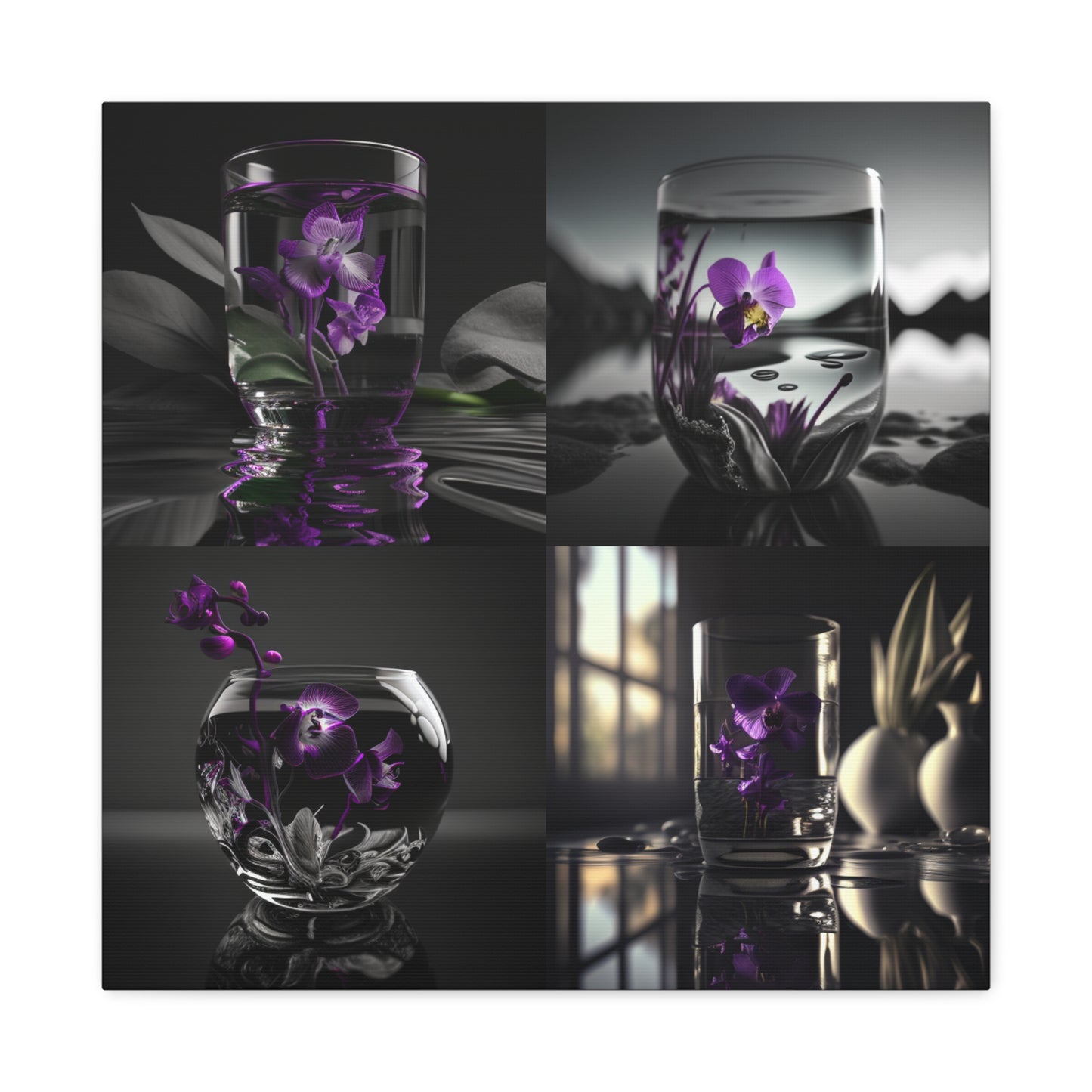 Canvas Gallery Wraps Purple Orchid Glass vase 5