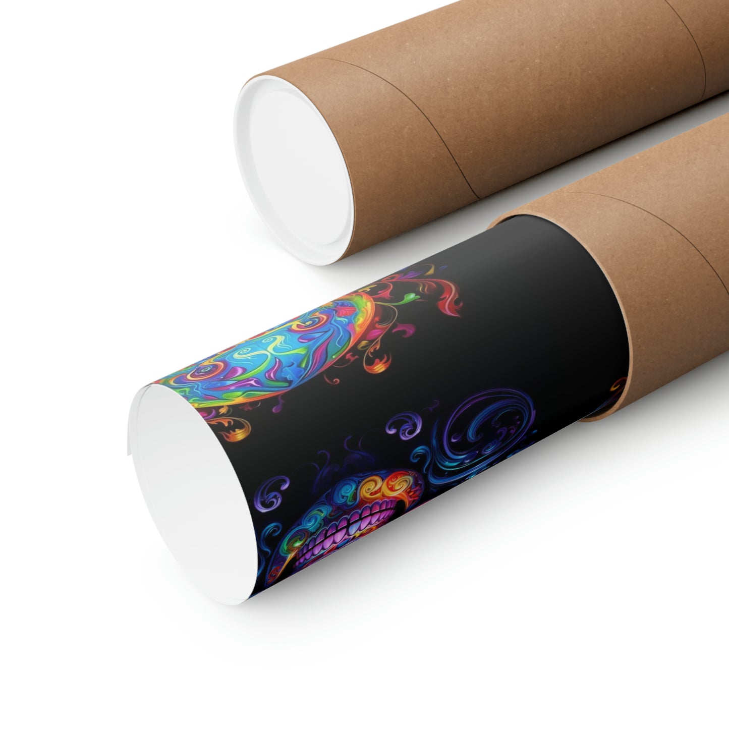 Premium Matte Vertical Posters Macro Skull Color 5