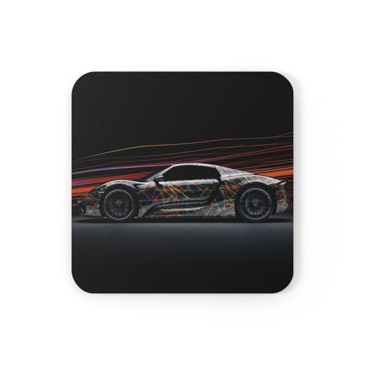 Cork Back Coaster Porsche Line 4