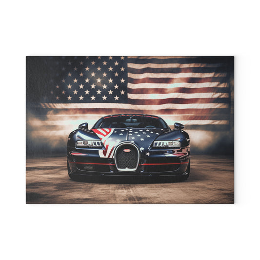 Glass Cutting Board Bugatti American Flag 2