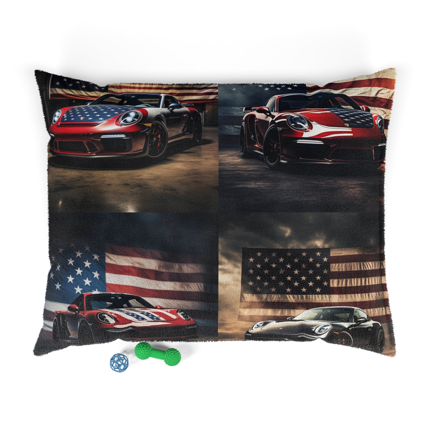 Pet Bed American Flag Background Porsche 5