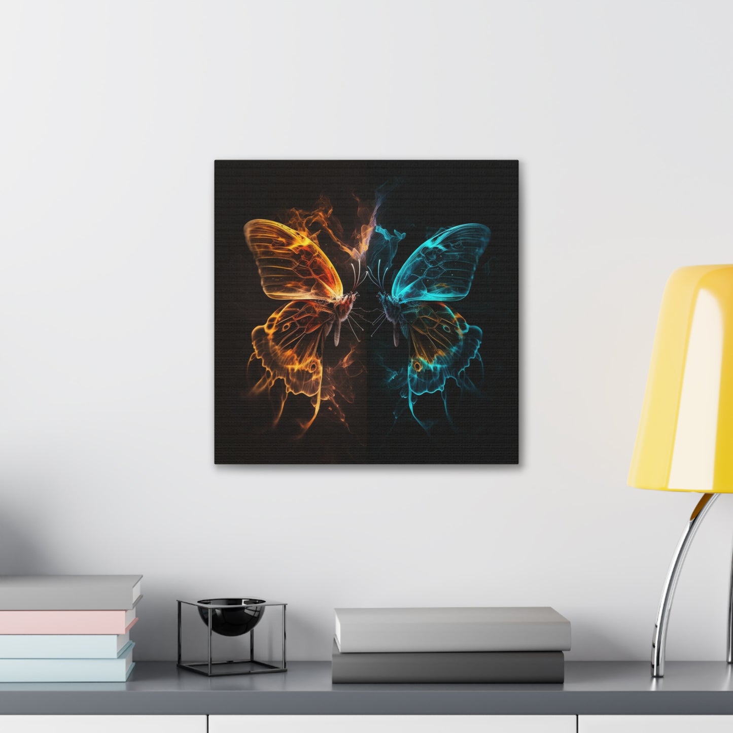 Canvas Gallery Wraps Kiss Neon Butterfly 6