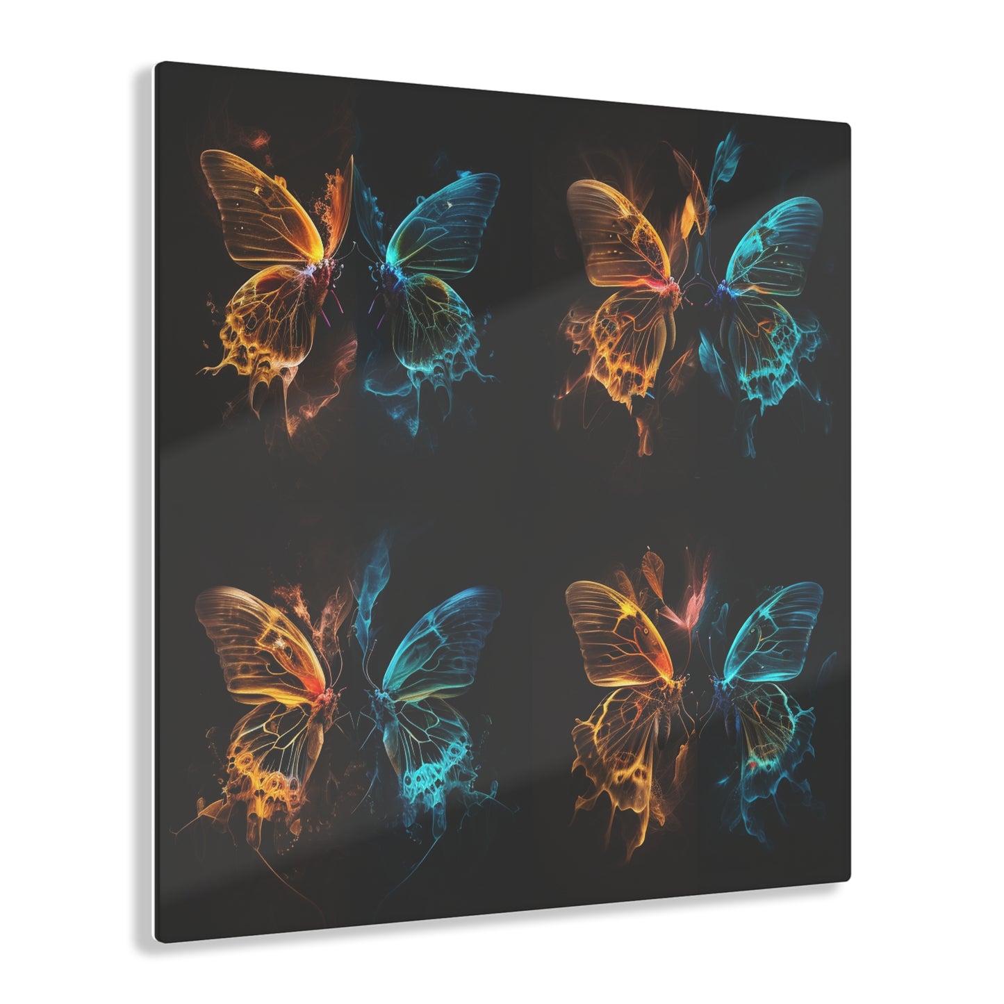 Acrylic Prints Kiss Neon Butterfly 5