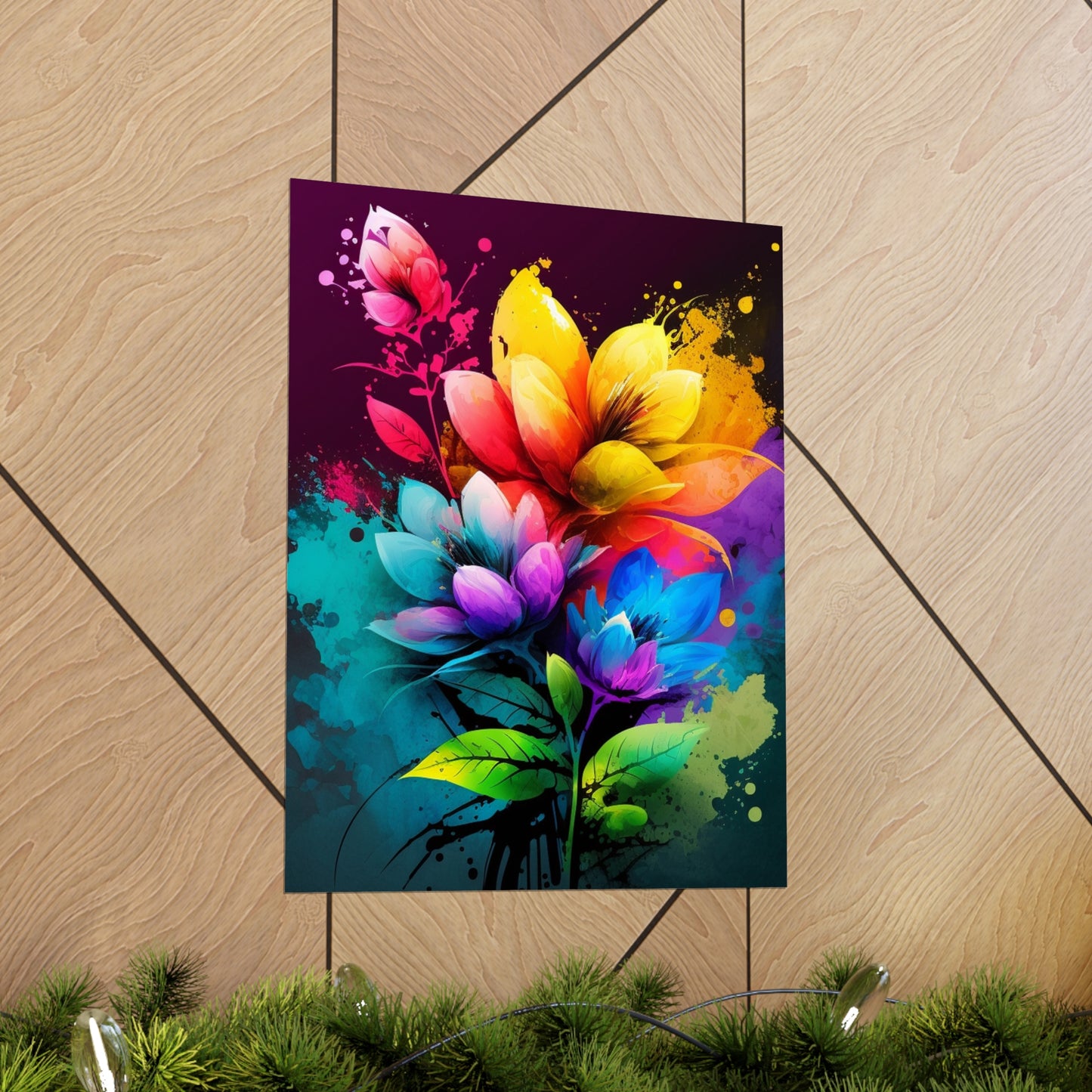 Premium Matte Vertical Posters Bright Spring Flowers 3