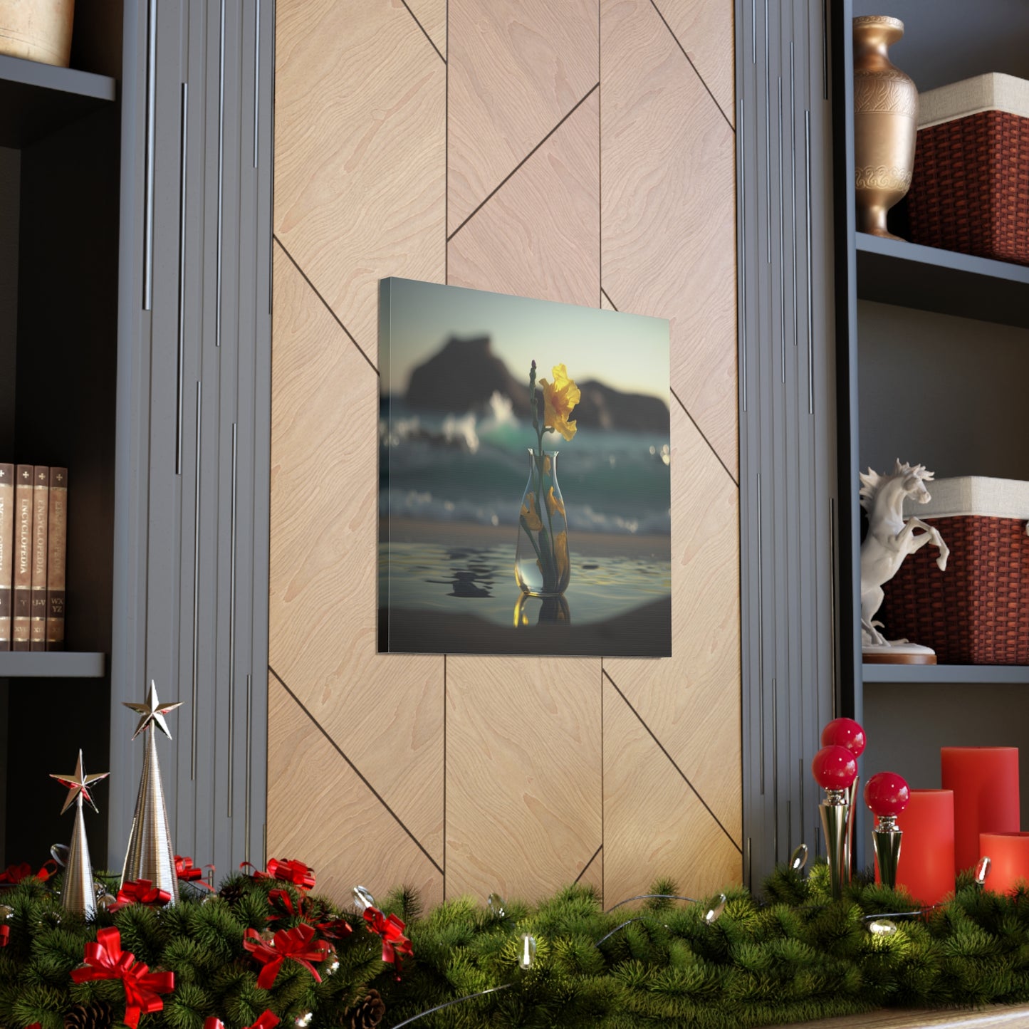 Canvas Gallery Wraps Yellow Gladiolus glass 2