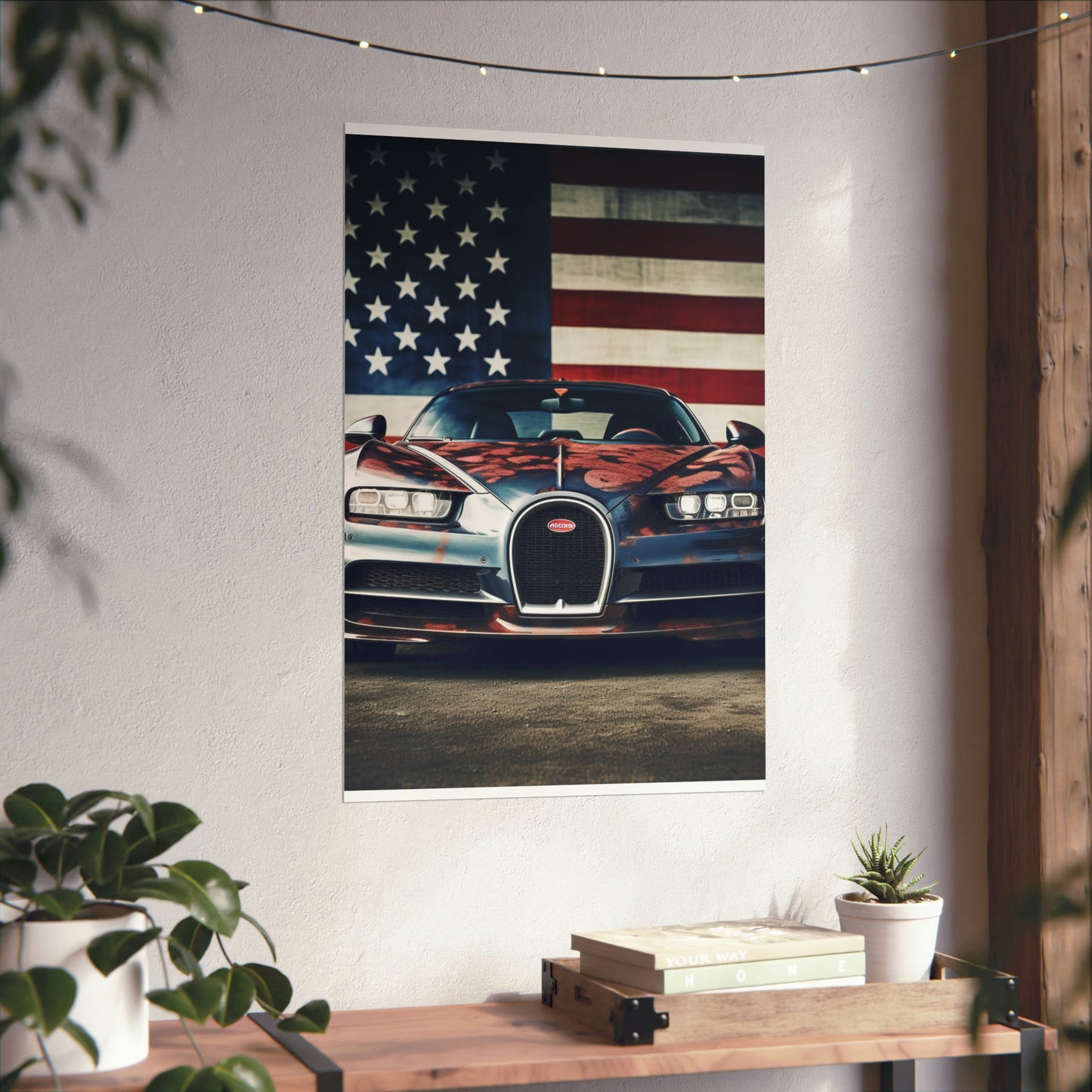 Premium Matte Vertical Posters Bugatti Flag 3