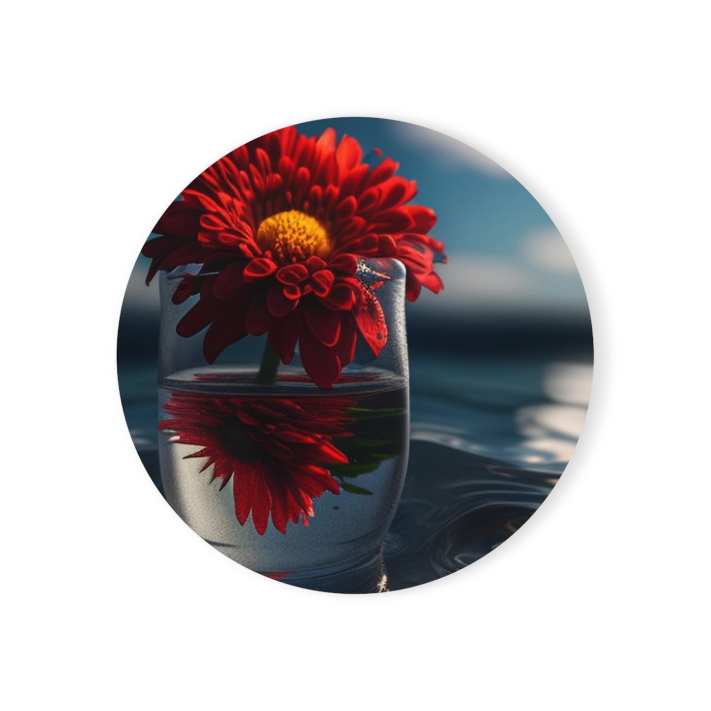 Cork Back Coaster Chrysanthemum 3